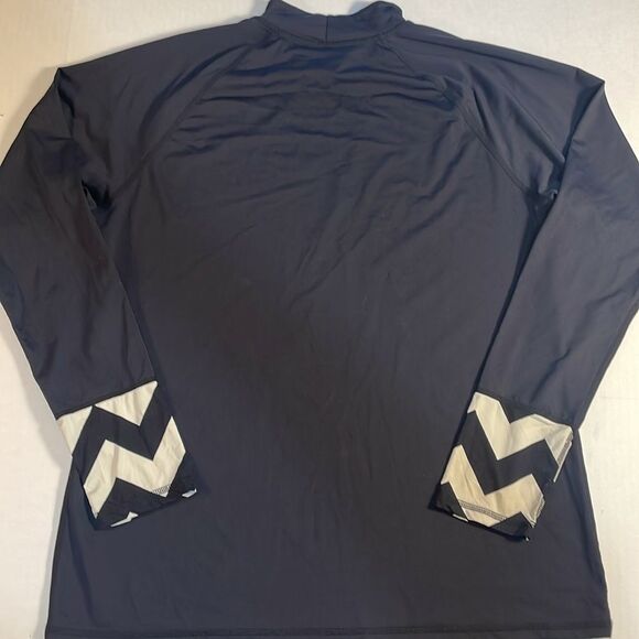 Carve Designs Mock Neck Rash Guard Swim Shirt Floral Black Long Sleeve UPF 50 XL - Picture 5 of 9